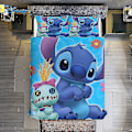 Miniatyrbild 3 av 4: Lilo och Stitch Sängkläder Set Täcke Överkast Kuddfodral Sängkläder Barn Barn Pojke Säng Sovrum Set Överdrag