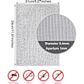 Miniatyrbillede 2 af 3: 4 Pak 304 Rustfrit Stål Vævet Tråd 20 Mesh Metal Netplade Gnaverkontrol Insektsnet Skadedyrssikring Net Til Vinduer, Dør, Filter, 12 X 8 Tommer