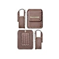 Miniatyrbild 3 av 5: Premium läder bältesklämma hölster midja bärande hängande väska case för Samsung Galaxy Z Flip 4/z Flip 3 Brown