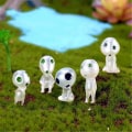 Miniatyrbillede 3 af 3: Ghibli Kodama Træ Ånd Prinsesse Mononoke Mini Action Figur Selvlysende Elf Træ