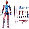 Pikkukuva 5 / 5: T13 Action Figure, Titan 13 Action Figure 3d Titanien Figuuri, 3d Tulostettu Action Figure Nova 13 Action Red blue