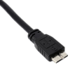 Pikkukuva 5 / 5: Musta kaksois-A-Micro-B USB 3.0 Y-kaapeli Sumsang Galaxy S5 Note 3 USB HUB:lle