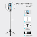 Miniatyrbillede 2 af 7: Bluetooth selfie stick stativ trådløs rotation 360 fjernbetjening er velegnet til mobiltelefoner.