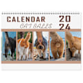 Miniatyrbild 4 av 5: Väggkalender Kattrumpa 2024 För Kattälskare - Rolig Kattkalender White One Size
