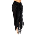 Miniatyrbilde 1 av 5: Dame Beach Batik Lang Sarong Badedrakt Cover Up Wrap Pareo With Tasselblack1stk