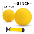 Pikkukuva 4 / 4: Piikkipallon korvaavat pallot Roundnet-pelipallot takapihalle, uima-altaalle, nurmikolle, rannalle, 3,5 tuumaa, 3 kpl Yellow 1x 3.5in and 1x 5in