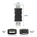 Miniatyrbilde 5 av 5: Firewire Ieee 1394 6-pin Hunn Til Usb 2.0 Type A Hann Adapter Konverter Bærbar Jikaix Black