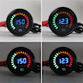 Miniatyrbillede 5 af 5: 2\" 52mm Blå Digital LED Voltmeter Elektronisk Spændingsmåler Tonet Linse Universal Dz