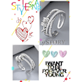 Miniatyrbillede 4 af 5: Til min datter - Fidget Ring, kvinders justerbar åben drejelig messingring med en minimal personlighed, angst ring med perle spinner. Womengirlszircondec