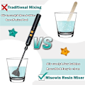 Miniatyrbilde 3 av 5: 12 Resin Rørepinne 1 Silikonpute Pipette Dråper As Shown