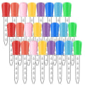 Miniatyrbild 1 av 5: 24-pack flytande droppare, 5 ml silikon och klar medicin ögondroppar med glödlampsspets för barn