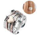 Miniatyrbillede 1 af 5: Unisex Anti Angst Ringe Roterbar Stresslindring Spinde Fidget Ring Gave 11