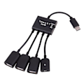 Miniatyrbild 1 av 5: Typ C Till Micro Usb Fe Laddnings Värd Otg Hub Adapter Kabel 4in1 Ft