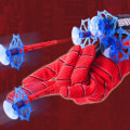 Pikkukuva 4 / 5: Spiderman-laukaisijahanskat, Spiderman Super Spiderman, Super Spiderman -asun rekvisiitta Spiderman Ammunta hauskoja lapsille Opetusleluja