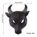 Miniatyrbillede 2 af 4: Tyr Masker Pu Sort Dyr Karneval Halloween Fest Maske Til Mænd Kvinder