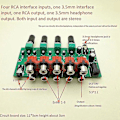 Miniatyrbillede 2 af 5: Multi-kilde Rca Mixer Stereo Audio Reverberator Audio Switch Switcher 4 Input 2 Output Driver Head