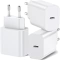 3-pack A-pple 20W USB C Strömadapter Speciellt Utformad för iPhone USB C-kontakt med iPhone 16/15/14/13/12 Plus Pro Max Mini