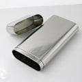 Miniatyrbillede 5 af 5: Rustfrit stål Triple Cigar Etui Cigar Rør Lomme Cigar Holder (Børstet finish) 173*70*26mm