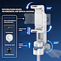 Miniatyrbillede 6 af 8: Mini selfie stick stativ, magisk bærbar selfie telefon stativ-2025 Pocket Flex Jj02 360° roterende Razunoth fjernbetjenings stativ
