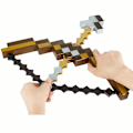 Miniatyrbild 1 av 2: Minecraft, min pil och båge runt om i världen kan skjuta leksaker, bruna rollspelsaccessoarer för barn, födelsedagspresenter till barn och fans