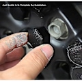 Miniatyrbilde 3 av 5: Tesla 3 Y S X Hjulkapselsett Senterkopp Nav Mutterdeksel Rød Grå Med 4 Senterkopper 20 Mutterdeksler Red Silver Matte