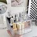 Miniatyrbillede 5 af 5: Skrivebordsopbevaringsboks Stationery Diverse Sorteringsboks Ramme Transparent Simpel Opbevaringshylde Ins Stil