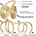 Miniatyrbillede 2 af 5: Tryk Ørering Til Keloid, Keloid Øreringe Tryk Clip, Kompression Gold