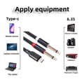 Miniatyrbillede 4 af 5: USB C til dobbelt 6,35 mm lydstereokabel Type C til dobbelt 6,35 mm lydledning til multimedier til smartphones