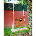 Pikkukuva 3 / 5: Chicken Swing Toy For Coop Natural Safe Puiset tarvikkeet . Suuret kestävät ahventikkaat siipikarjalle juoksevat kukkot kanat poikaset Lemmikkipapuukaijat ara Entertai