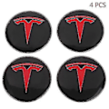 Miniatyrbild 1 av 5: 4 st Hjulkapslar Navkapslar Kit För Tesla Model 3 Y Tesla Tillbehör Red