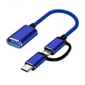 Miniatyrbillede 1 af 5: 2-i-1 USB 3.0 OTG-adapterkabel Type-C - USB til USB 3.0 interfacekonverter til mobiltelefonopladning