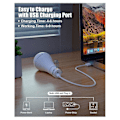 Miniatyrbild 4 av 5: USB-uppladdningsbara LED-lampor med fjärrkontroll för strömavbrott, hängande LED-lampa med krok för utomhus, 2-pack White