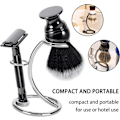 Miniatyrbillede 3 af 6: Barbermaskineholder til mænd, barberkniv, børsteholder, barbermaskine, holder, barbermaskinestativ til barberkniv og barbermaskine Silver