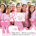 Miniatyrbillede 2 af 5: 50 stk. Pink Ribbon Kuglepenne Bulk, Sort Blæk Optrækkelige Kuglepenne Til Kontorartikler Kvinder Piger Gi