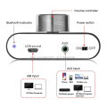 Miniatyrbilde 3 av 3: Bluetooth 5.0 Stereo Audioforsterkermottaker 2-kanals Klasse D Mini Hi-fi Forsterker