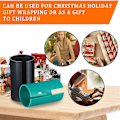 Miniatyrbild 4 av 4: Presentpappersskärare, Födelsedags- & Julklappspappersskärare Enkel Snabb Att Klippa Bärbar Glidande Presentpappersrulle Skärverktyg För De Flesta Papper Black