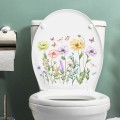 Pikkukuva 4 / 5: WC-tarra Eloisa Kukka Perhonen Helppo Kiinnittää Pitkäkestoinen Tarttuvuus Haalistumaton WC-koriste Tarra