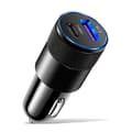 Miniatyrbillede 1 af 4: Snabb 66V bil USB Type-C oplader til iPhone, Samsung, Huawei, iPad, tablet og mere (HY)