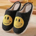 Miniatyrbilde 1 av 3: Tøfler Smiley Face Tøfler Dame Smil Tøfler Black 38-39