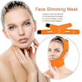 Miniatyrbillede 4 af 5: Ansigtsslankende kindmaske, V Face Line bælte Åndbar hageløftning Anti-rynke søvnmaskestrop (orange),elrosa