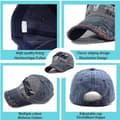 Miniatyrbilde 4 av 5: Cap Cap Vintage bomullscaps Unisex Slitt Snapback Truckerhatt