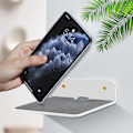 Miniatyrbillede 2 af 5: 2-pak væghylde højttalerstativ, akryl vægmonteret displayhylde til Bluetooth-højttaler, webkamera, Cel white