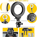 Miniatyrbilde 2 av 5: Ring Light Laptop Stativ - Konferansebelysningssett med 3 Lysmoduser Dimbar Led Ringlight for Møter Sminke Selfie Videoopptak Streaming