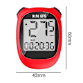 Miniatyrbillede 3 af 3: M3 Mini GPS Cykelcomputer, Trådløs Cykelkilometertæller og Speedometer (Rød)