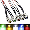 Miniatyrbillede 2 af 5: 10 stk. 12V 8mm Bil Lastbil Båd LED Indikator Signal Lys Instrumentpanel Lampe Pære