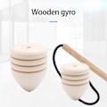 Miniatyrbillede 2 af 5: Fingerspids Gyro Legetøj Spinning Top Roterende Kegleform Pisk Underholdning Træ Nostalgi Traditionelt Legetøj Børnelegetøj