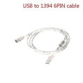 Miniatyrbilde 4 av 4: 1 X Firewire Ieee 1394 6-pinners hane til Usb 2.0 hane adapter konverter kabel ledning