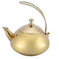 Miniatyrbillede 1 af 4: Klassisk 1,5 l tekande i rustfrit stål, induktionskomfur, kedel, hurtig vandopvarmning, kogekedel (guld)