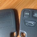 Miniatyrbillede 3 af 3: Bærbar erstatning 3 knappers fjernbetjenings nøgle fob etui skal cover til S40 V40 S70 C70 V70 XC70 XC90 (Sort)