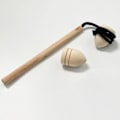 Miniatyrbillede 4 af 5: Fingerspids Gyro Legetøj Spinning Top Roterende Kegleform Pisk Underholdning Træ Nostalgi Traditionelt Legetøj Børnelegetøj